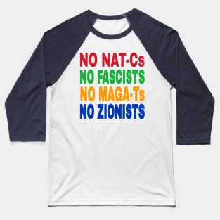 MAGA KLUX KLAN - NO NATC-s NO FASCISTS - NO MAGAT-s NO ZIONISTS - Double-sided Baseball T-Shirt